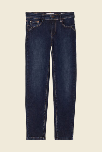 Jeans Vanessa - slim taille basse 7/8ème denim brut femme