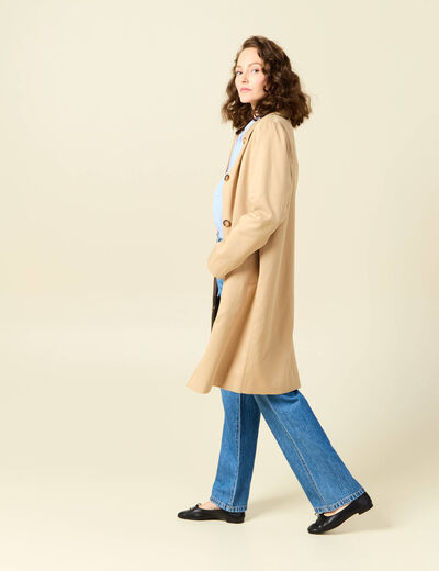 Manteau éco-responsable beige femme