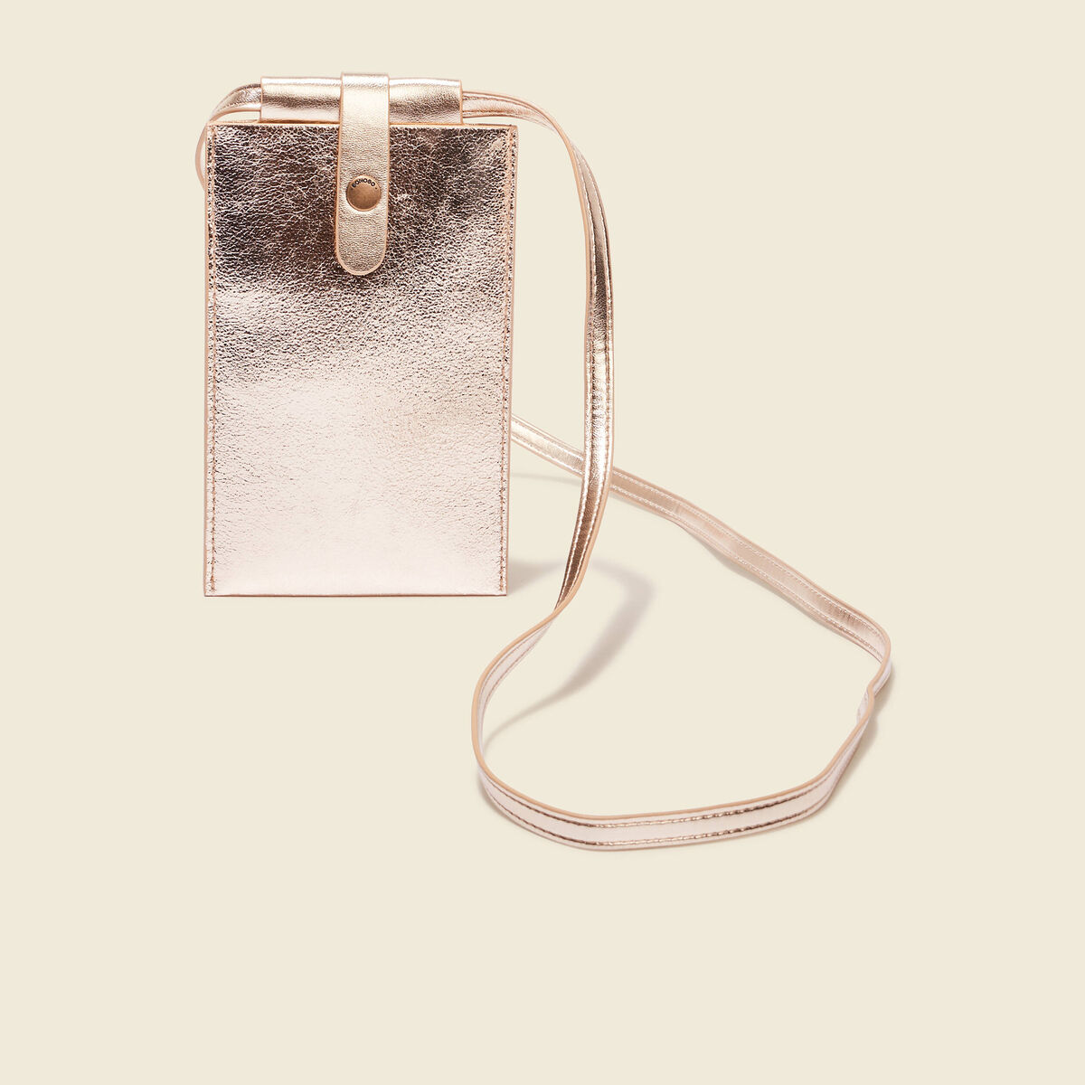 Pochette de téléphone couleur or femme
