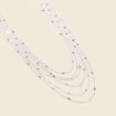 Collier multichaînes couleur argent femme