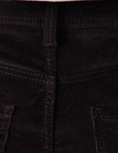 Pantalon bootcut velours noir femme
