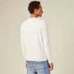 Pull manches longues fabriqué en France ecru homme