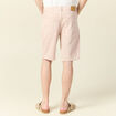 Bermuda droit en jean rose homme