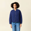 Gilet matelassé bleu foncé femme