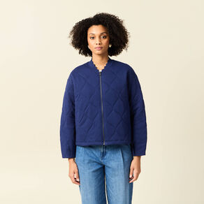 gilet matelasse bleu fonce femme Gilet matelassé bleu foncé femme