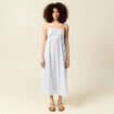 Robe sans manches en coton bleu clair femme