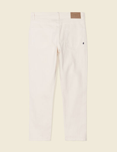 Jeans slim 5 poches denim blanc homme