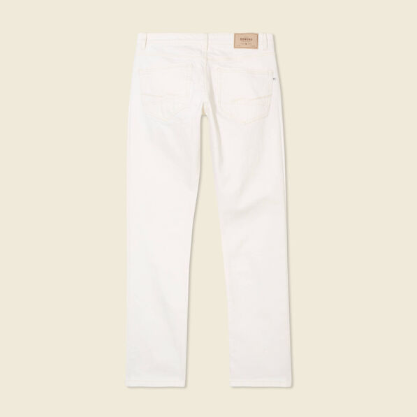 Jeans éco-responsable straight denim blanc homme