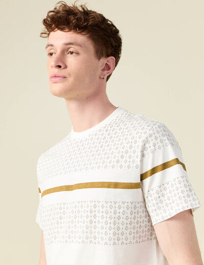 T-shirt éco-responsable ecru homme