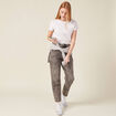 Jeans straight 5 poches denim snow gris femme