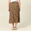 Jupe longue portefeuille marron clair femme