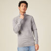 Pull manches longues gris foncé homme