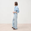 Jeans large taille standard denim snow bleu femme