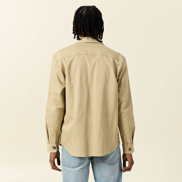 surchemise manches longues taupe homme Surchemise manches longues taupe homme