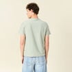 T-shirt ray&eacute; droit manches courtes vert olive homme
