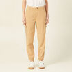 Pantalon éco-responsable beige femme