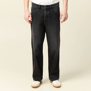 jeans large 5 poches denim snow noir homme Jeans large 5 poches denim snow noir homme