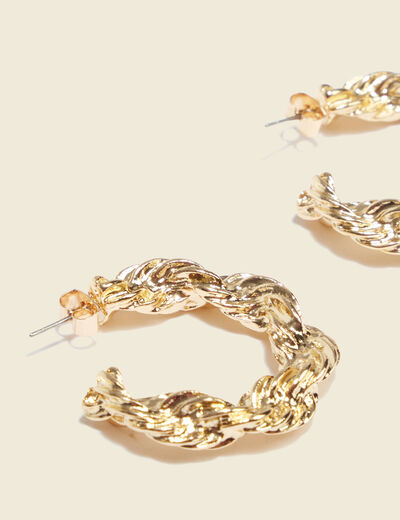 Boucles d'oreilles créoles couleur or femme