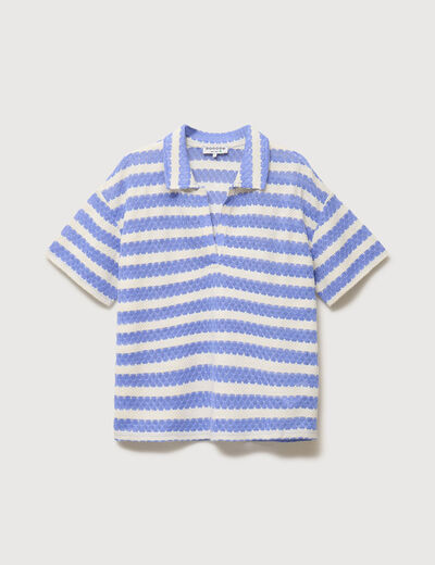 T-shirt manches courtes bleu ciel femme