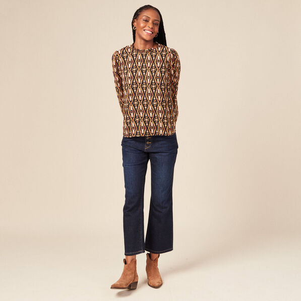 Blouse éco-responsable camel femme