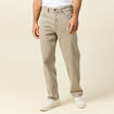 Jeans large longueur 32 en coton denim beige homme