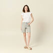 Bermuda droit en jean bleu ciel femme