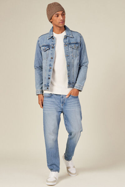 Pull manches longues ecru homme