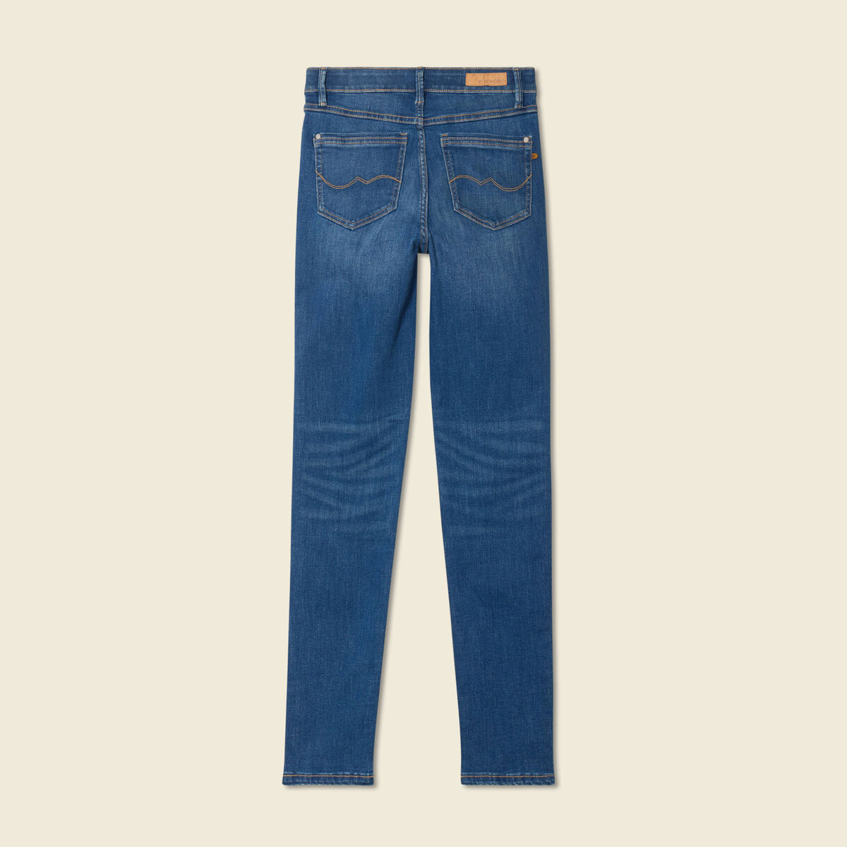 Jeans slim taille haute denim stone femme