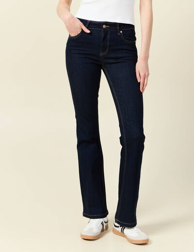 Jeans bootcut denim brut rinse femme