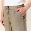 Short droit à coulisse vert kaki homme