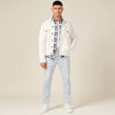 Chemise en coton manches longues ecru homme
