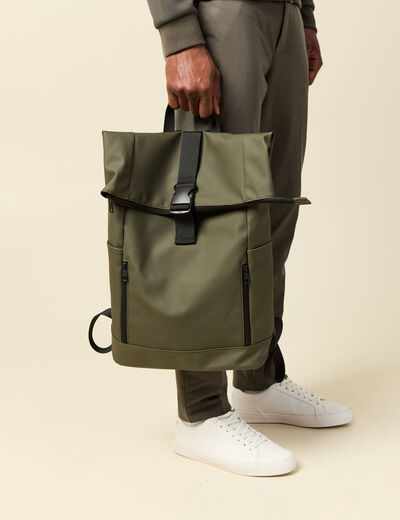 Sac &agrave; dos pour ordinateur vert fonc&eacute; homme