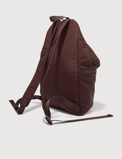 Sac &agrave; dos pliss&eacute; avec doublure bordeaux femme