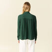 Chemise manches longues vert foncé femme