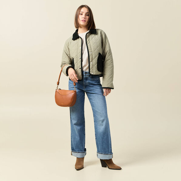 Sweat manches longues oversize creme femme