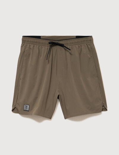 Short doubl&eacute; taupe homme