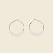 Boucles d'oreilles créoles blanc femme