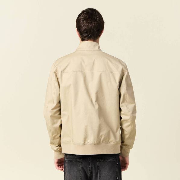 Blouson zippé col montant gris homme