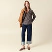 Blouse manches longues bleu marine femme