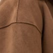 Manteau r&eacute;versible oversize court marron femme