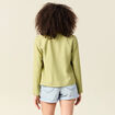 Veste esprit blazer fluide vert olive femme