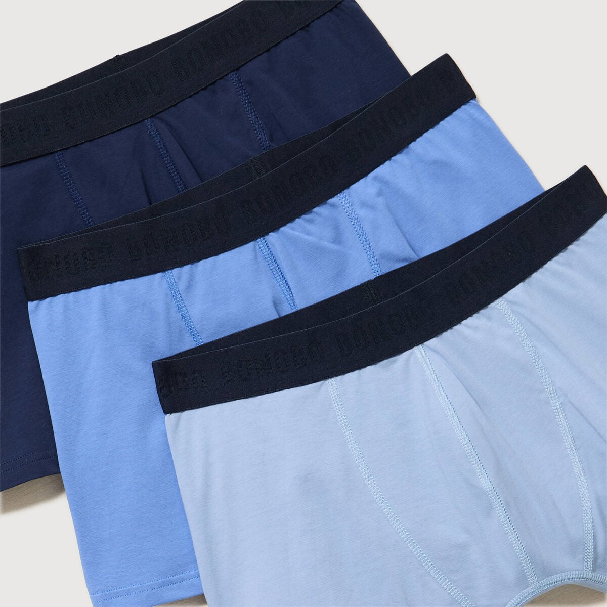 Lot de 3 boxers bleu gris homme