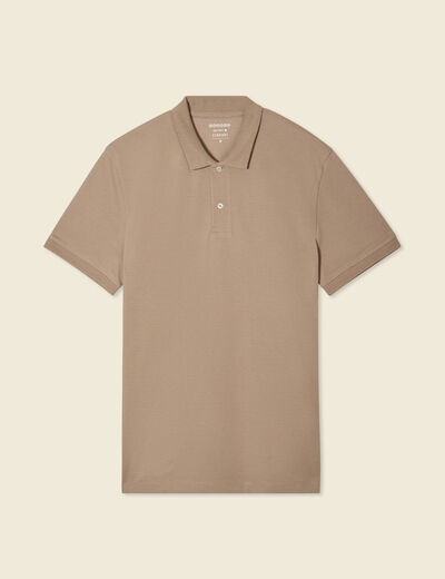 Polo éco-responsable taupe homme