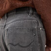 Jeans barrel taille standard denim gris femme