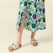 Jupe longue fluide blanc femme