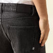 Jeans large relaxed denim snow noir homme