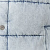 Doudoune sans manches en jean denim bleach homme