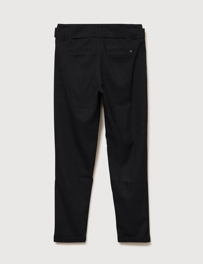 Pantalon paperbag noir femme