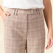 Pantalon loose taille standard fluide beige femme