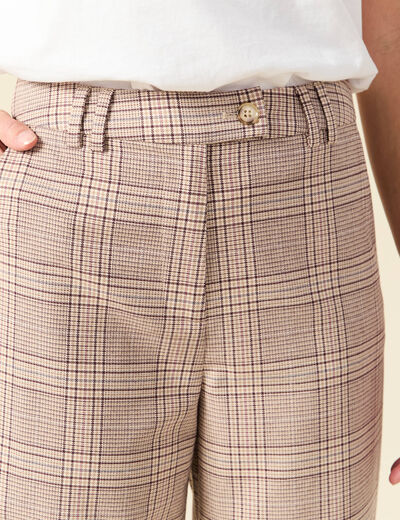 Pantalon loose taille standard fluide beige femme